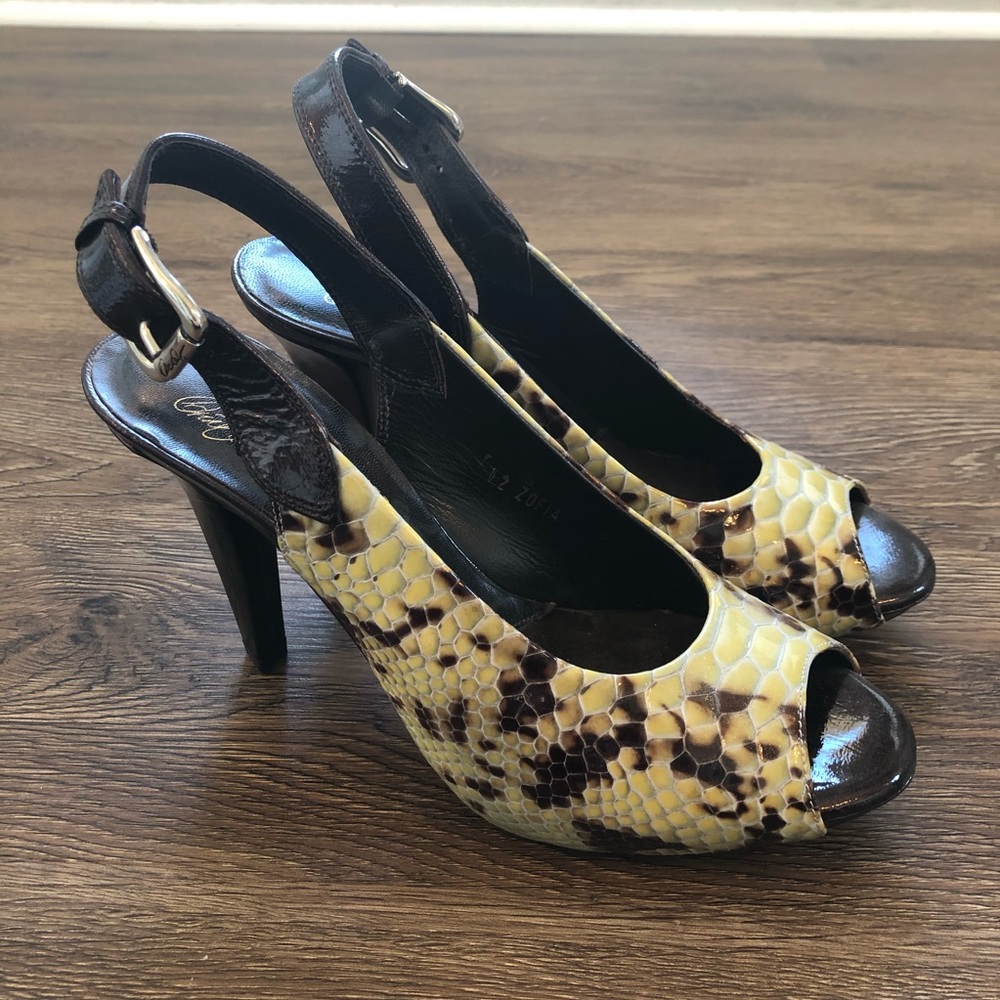Donald Pliner Snake Embossed Slingback